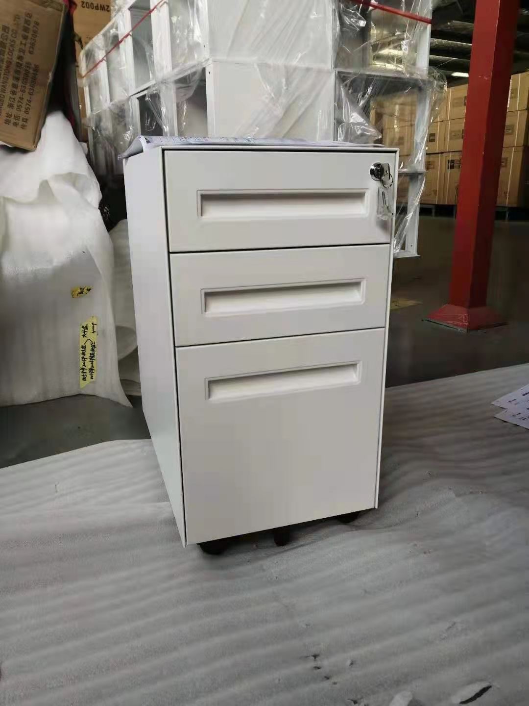white 3d mobile pedestal with folding key manufacturer