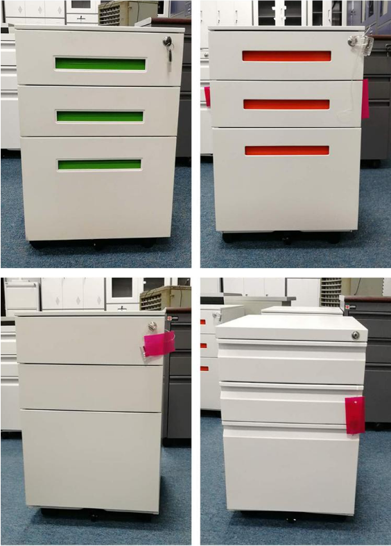 office furniture steel colorful 3d mobile pedestal wholesale