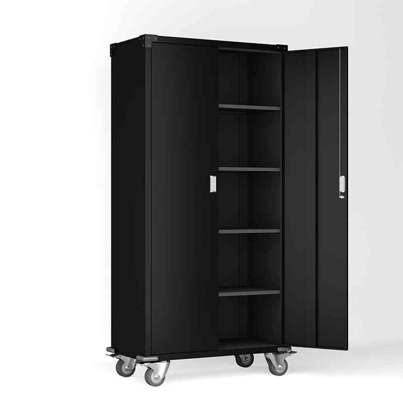 metal 2 door tool cabinet with 5 wheels supplier