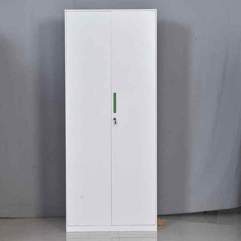 new design steel white 2 door wardrobe supplier