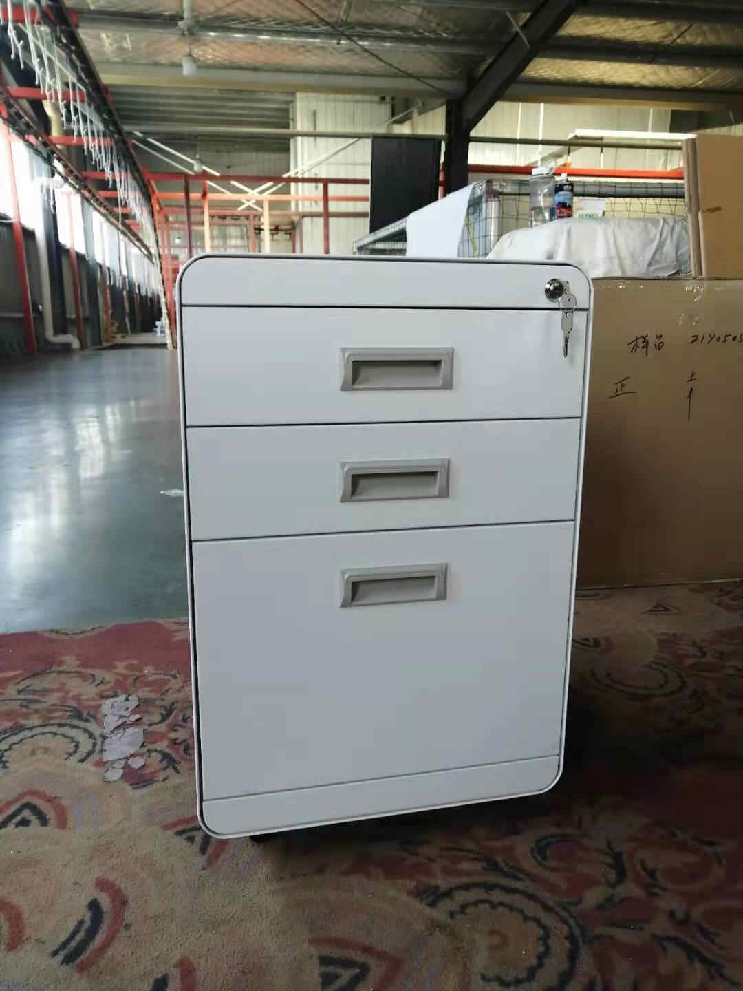 steel 3 drawer white mobile pedestal in 2021