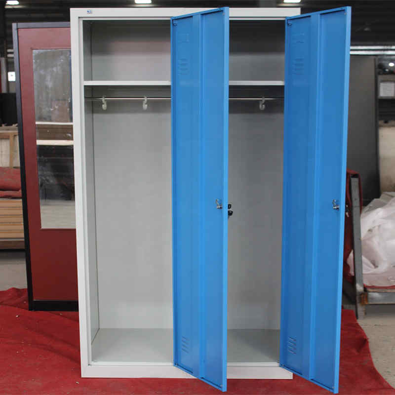 modern design 2 door blue metal locker supplier