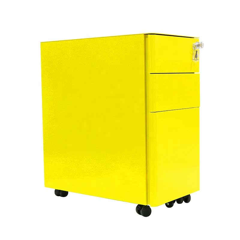 slim design 3d yellow mobile pedestal from china