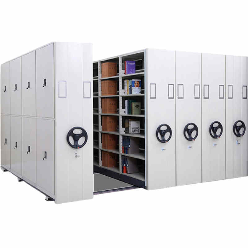 hand crank mobile shelving for storage supplier