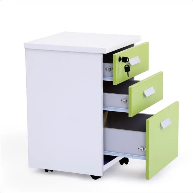 modern steel mobile filing cabinet with 3 drawer