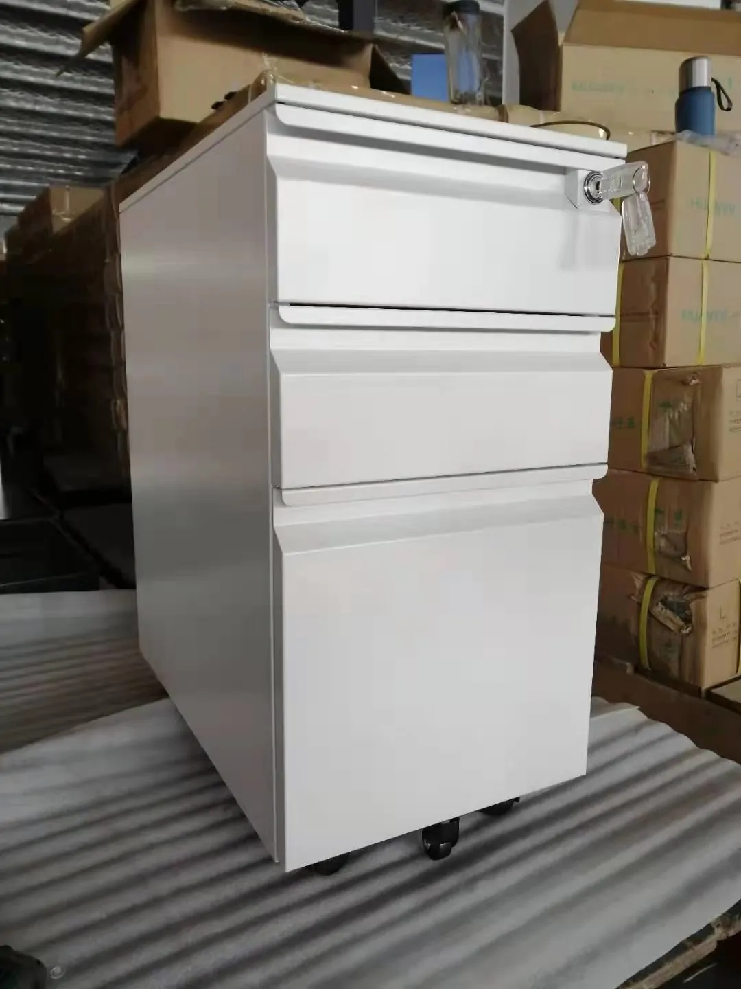 china office furniture steel 3d white mobile pedestal for sale