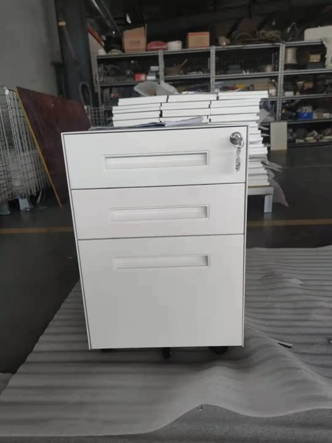 office furniture steel 3d white mobile pedestal factory